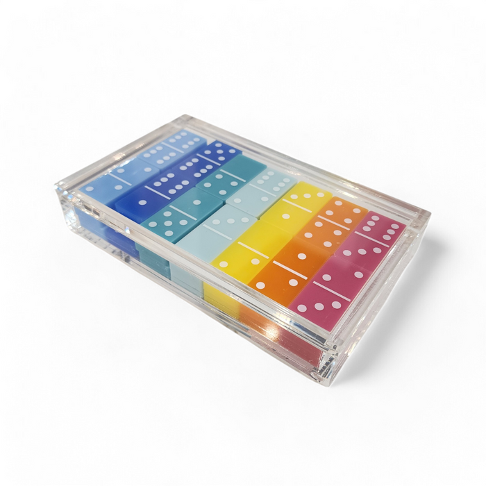 Multicolor Lucite Domino Set