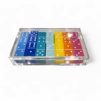 Multicolor Lucite Domino Set