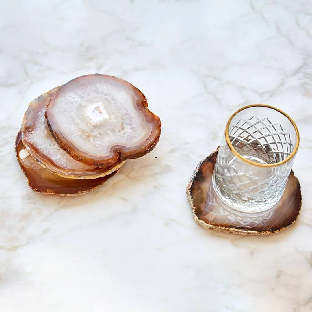 Pedra Gemstone Agate Coasters Coasters