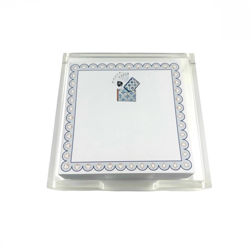 Notepad in Acrylic Holder, Card Game