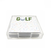 golf acrylic notepad holder