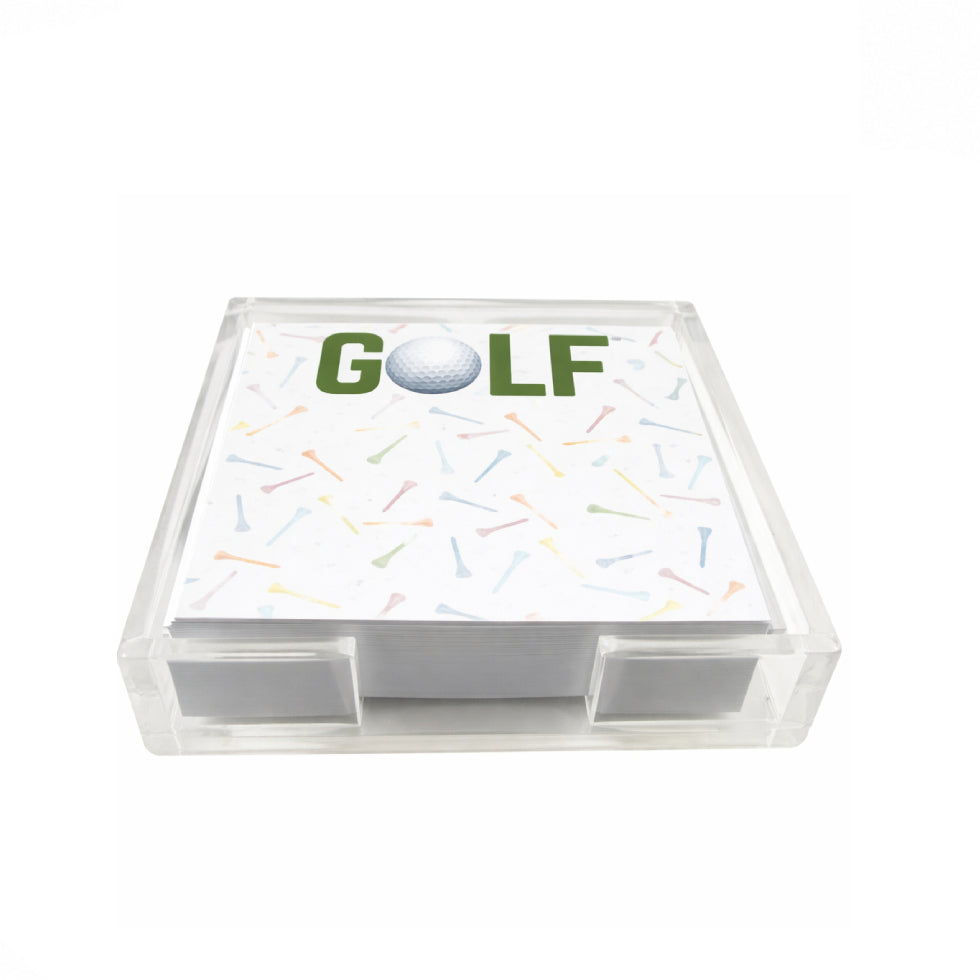 golf acrylic notepad holder