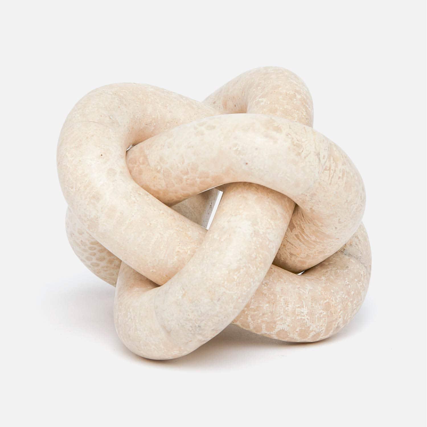 Tallis Celtic Stone Knot Cream Stone Decor