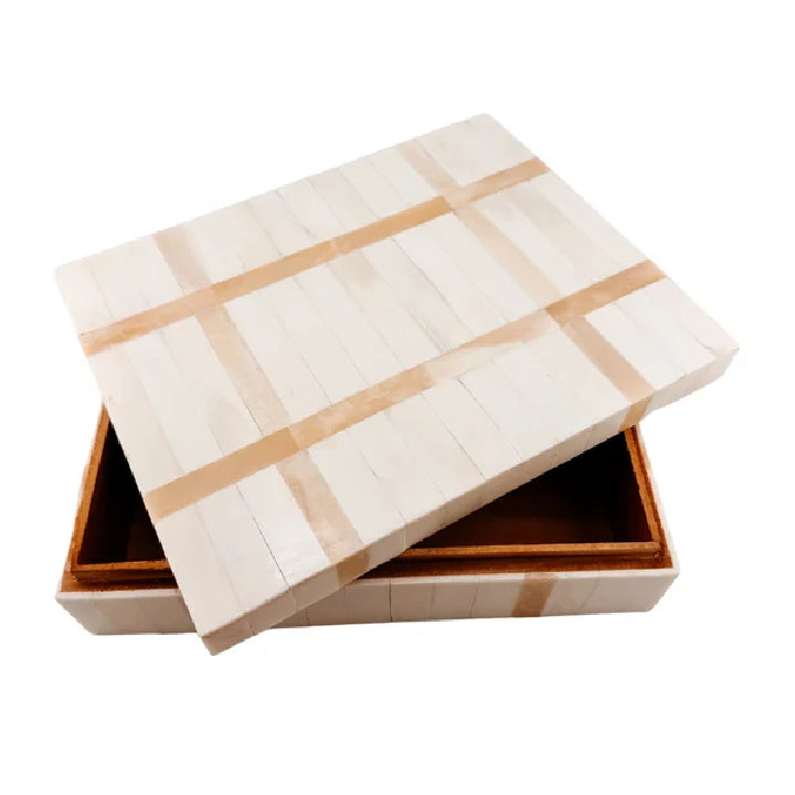 Ivory Lattice Bone Box