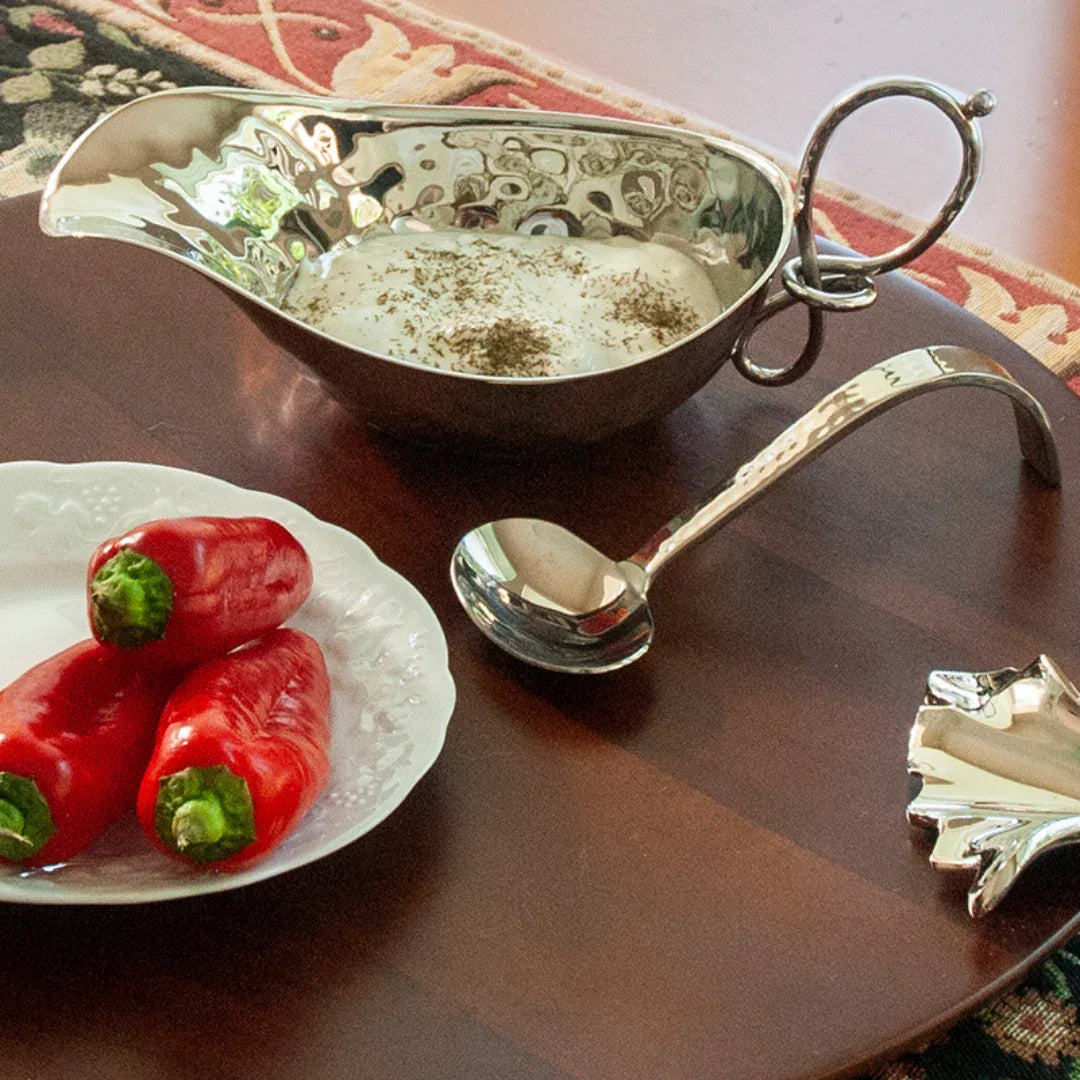 Opus Gravy Bowl with Double Loop Handle Gravy Boat