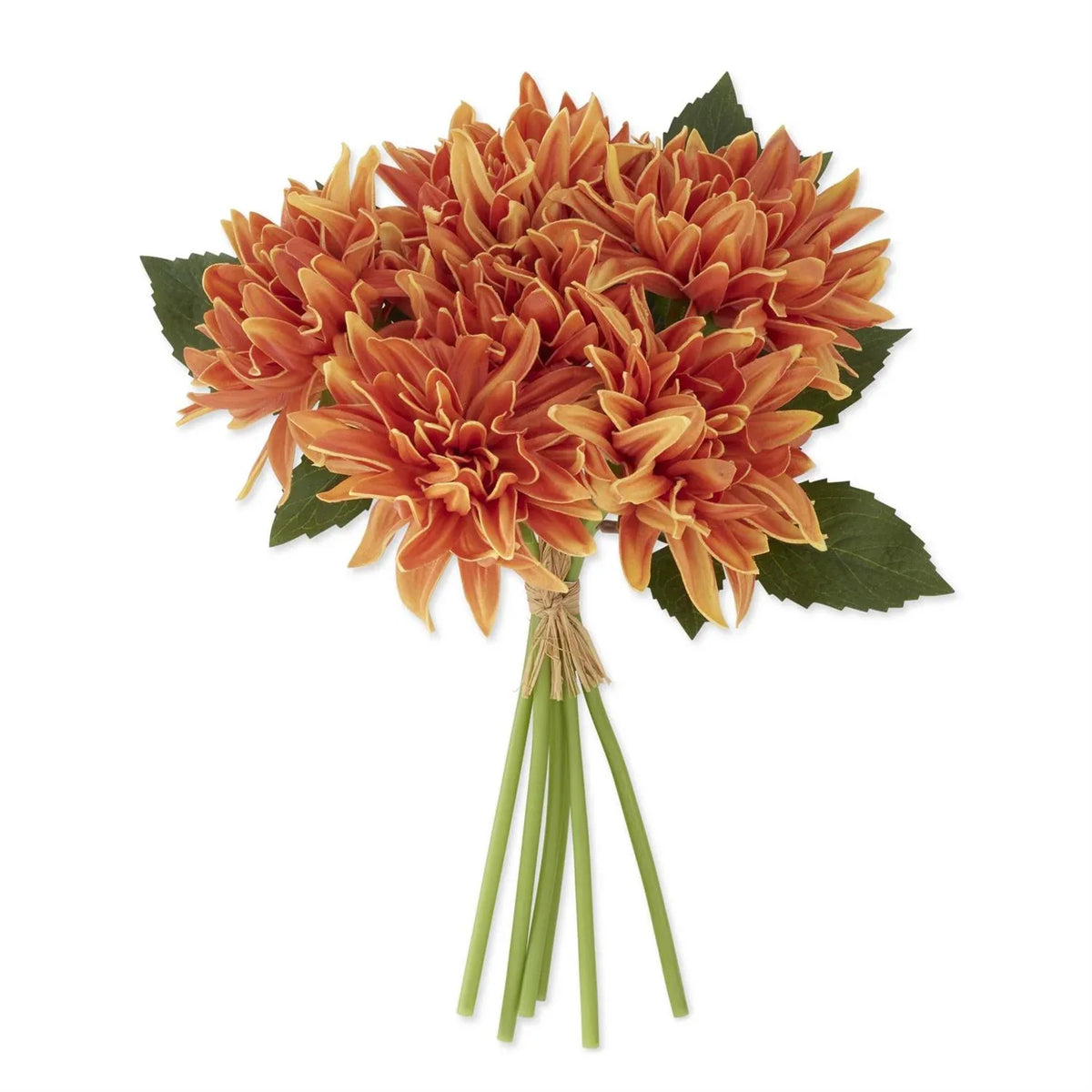 12 inch Real Touch Dahlia Bundle (6 Stems) Rust Decor