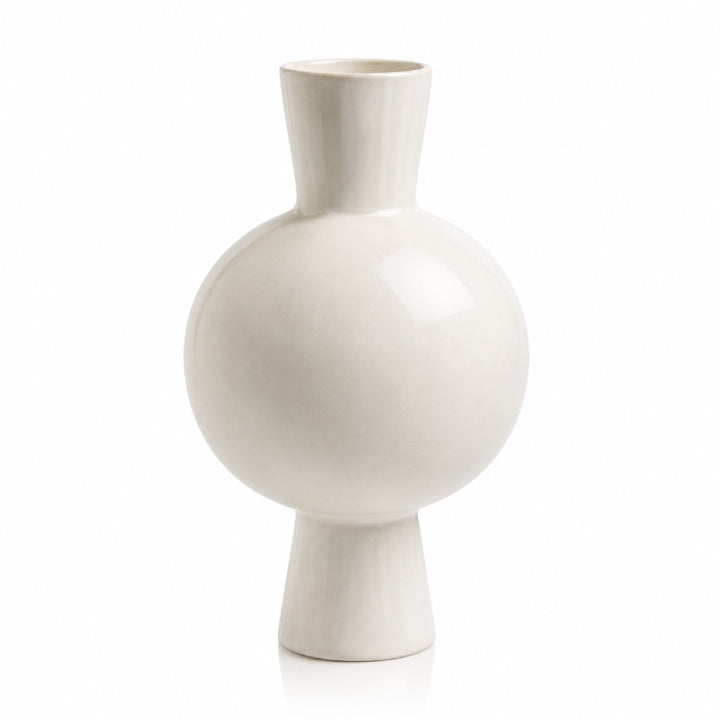 Oslo White Stoneware Vase