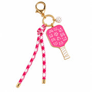 Pickleball Paddle & Ball Bag Charm Keychain