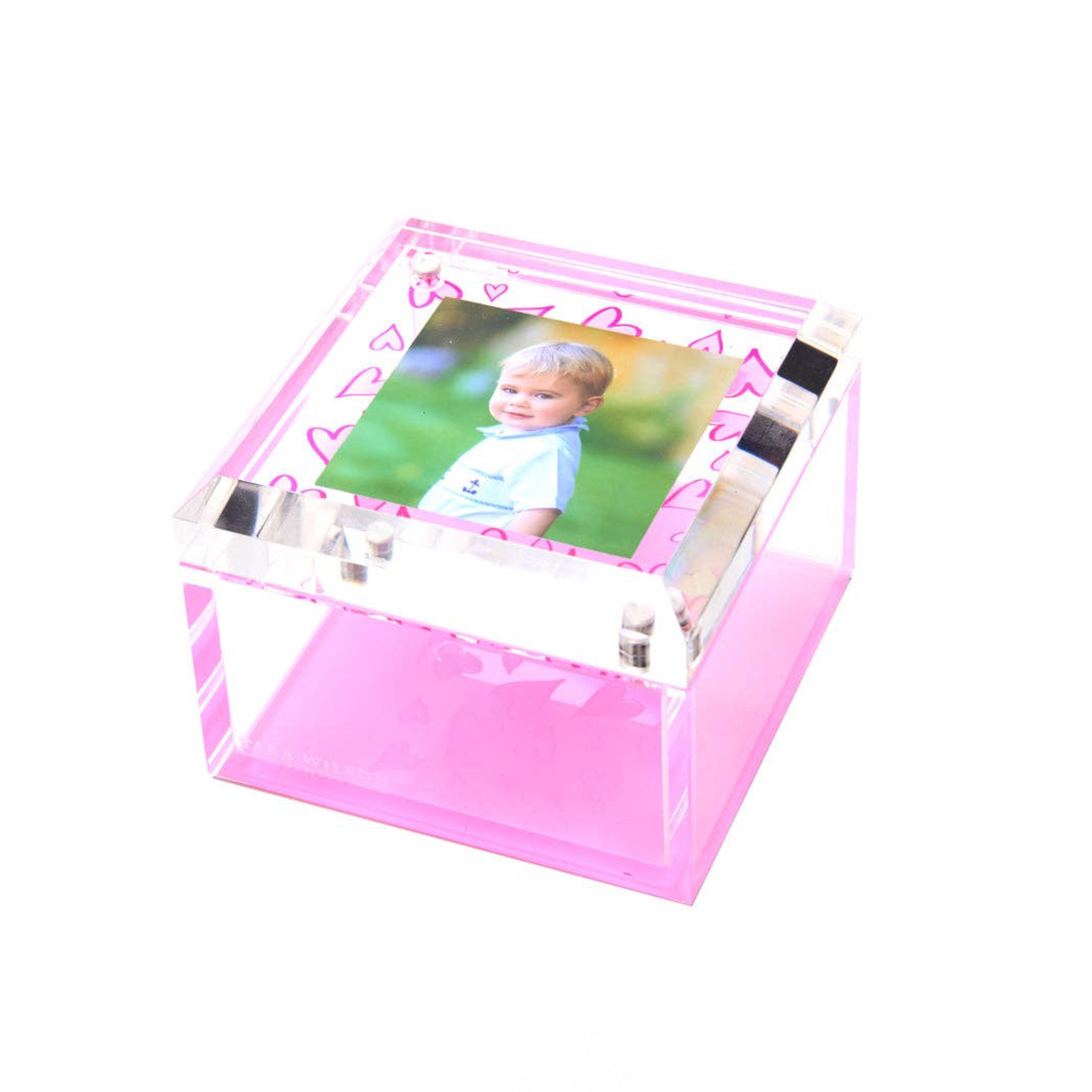Pink Heart Keepsake Photo Box