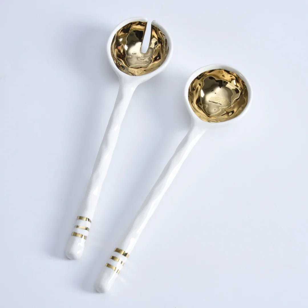 Porcelain Salad Server Set Salad Serving Set