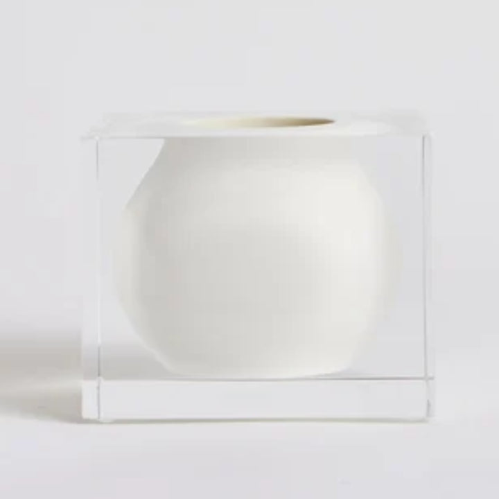 Ivory Pod Resin Bud Vase