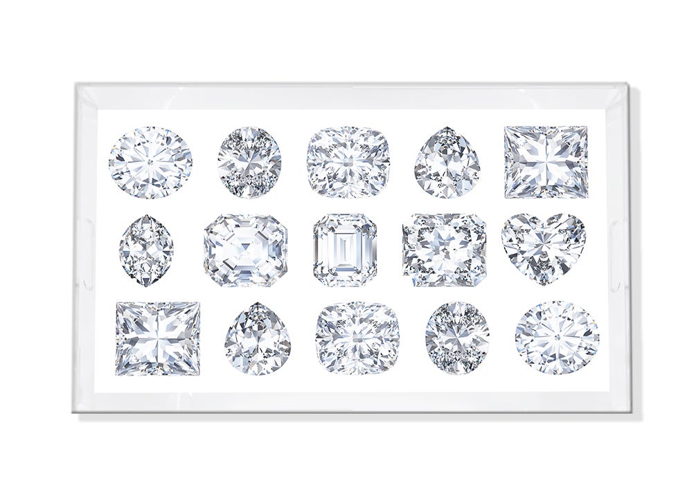 QS Bougie Diamonds Ice Acrylic Vanity Tray