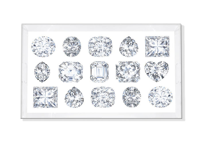 QS Bougie Diamonds Ice Acrylic Vanity Tray