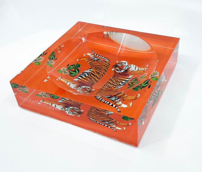 QS Tiger Seeing Double Orangerie Acrylic Candy Tray