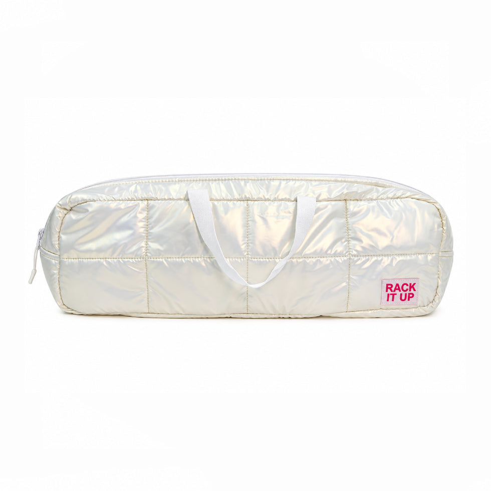 Rack It Up Metallic White Bag