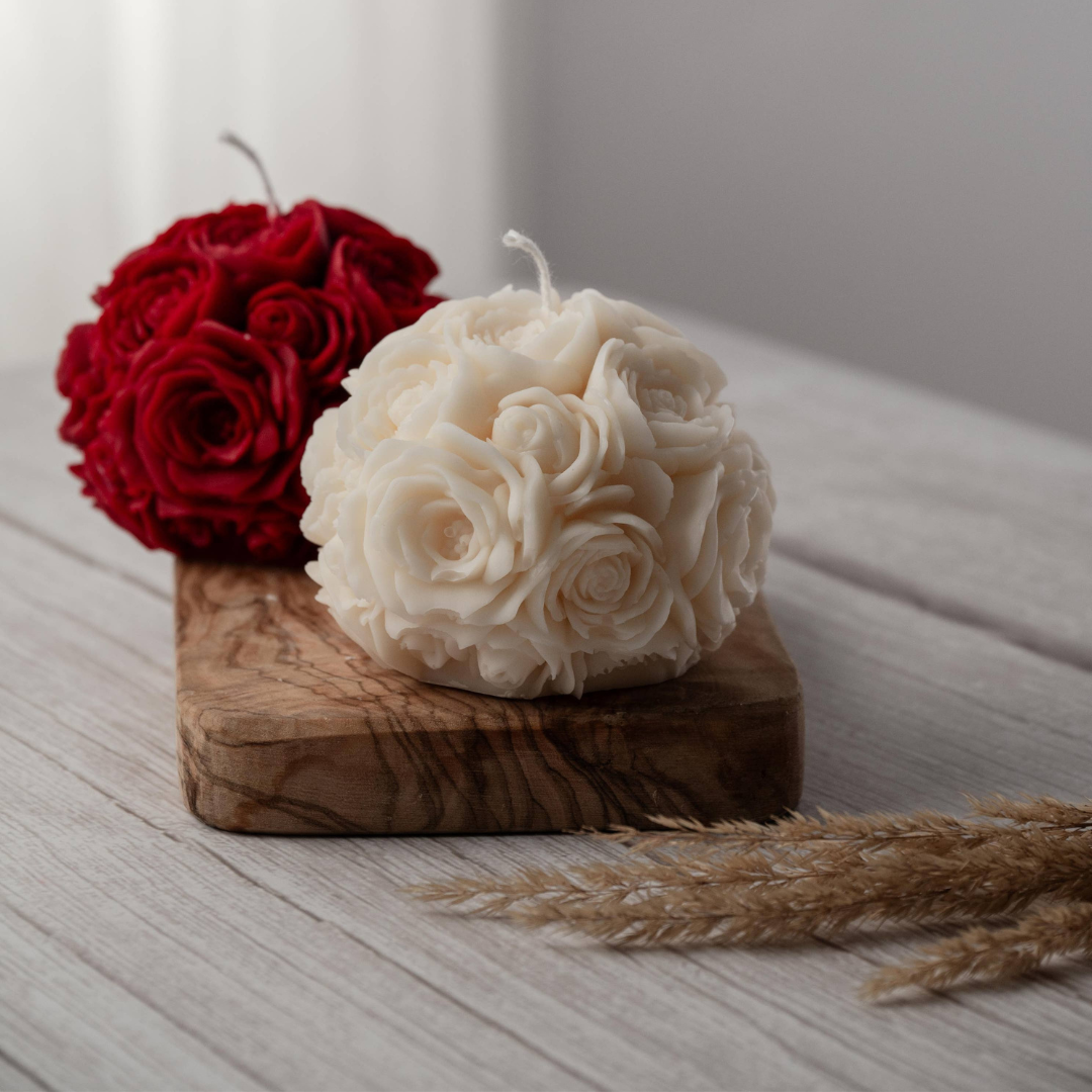 Rose Flower Ball Candle