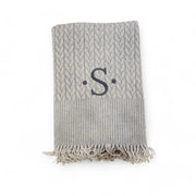 Personalized Monogram Cable Throw Throws