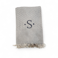 Personalized Monogram Cable Throw