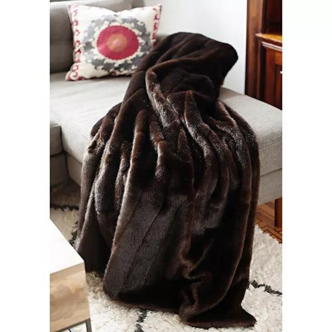 Sable Faux Fur Throw 60x72