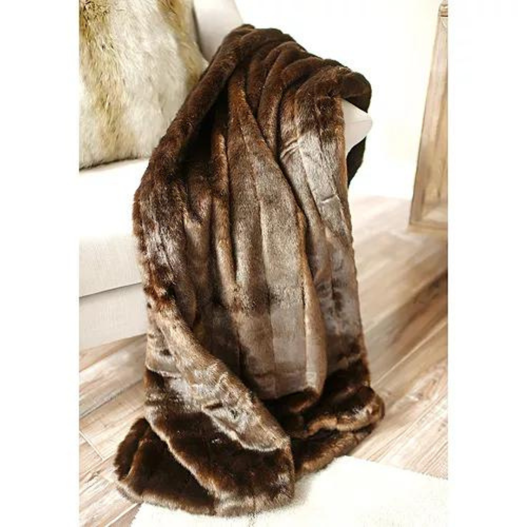 Sable Faux Fur Throw 60x72