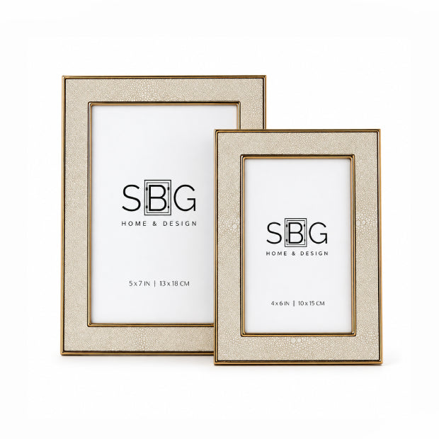 Shagreen Cream Picture Frame