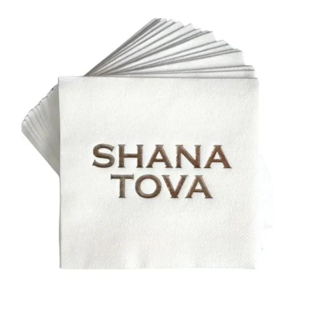 Jewish New Year Cloth-Like Cocktail Napkins Shana Tova Judaica