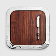 Sierra Square Tray with Wood Insert Serving Tray
