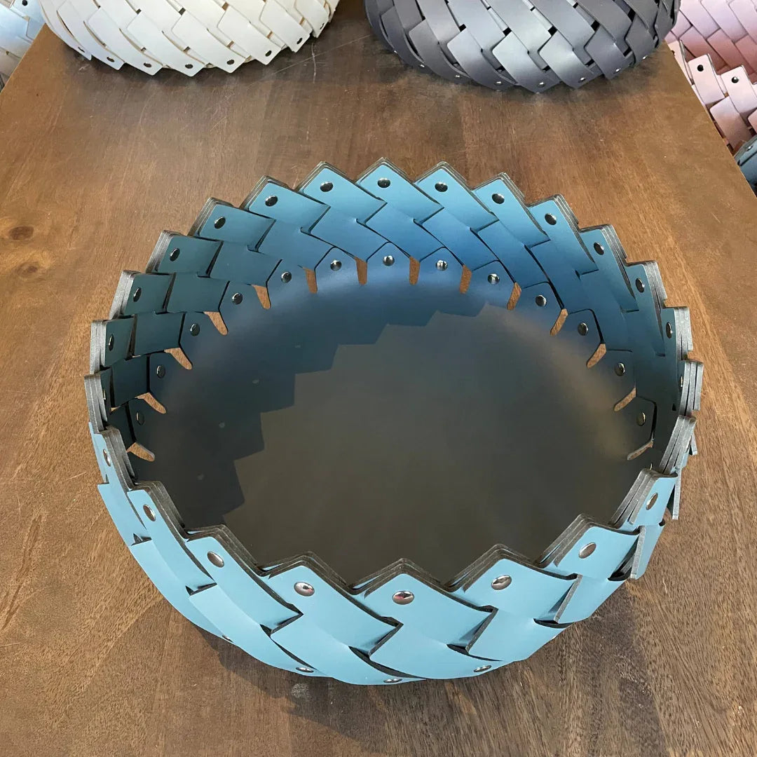 Small Leather Basket Baskets & Bowls