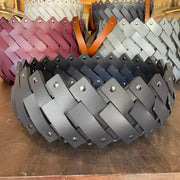 Small Leather Basket Charcoal Baskets & Bowls