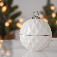 Small Ornament Bowl with silver top.  