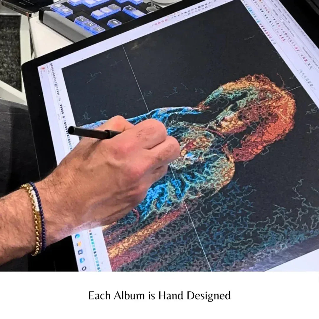 Bruce Springsteen, Born to Run Embroidered Artwork Art