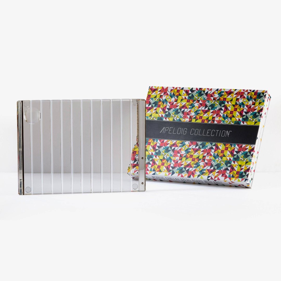 Striped Smoke Acrylic Challah Board with Knife Challah Board
