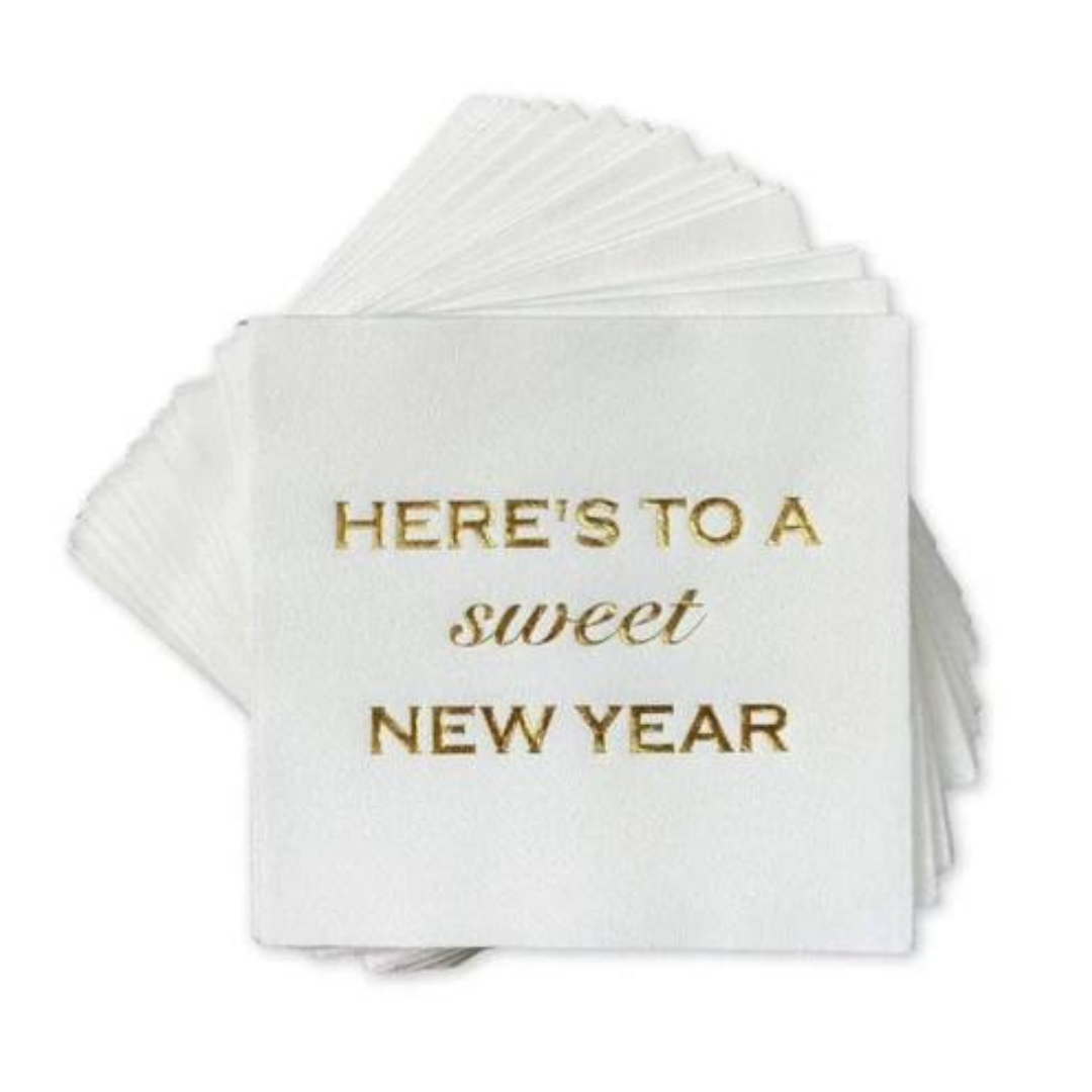 Jewish New Year Cloth-Like Cocktail Napkins Sweet New Year Judaica