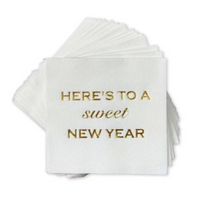 Jewish New Year Cloth-Like Cocktail Napkins