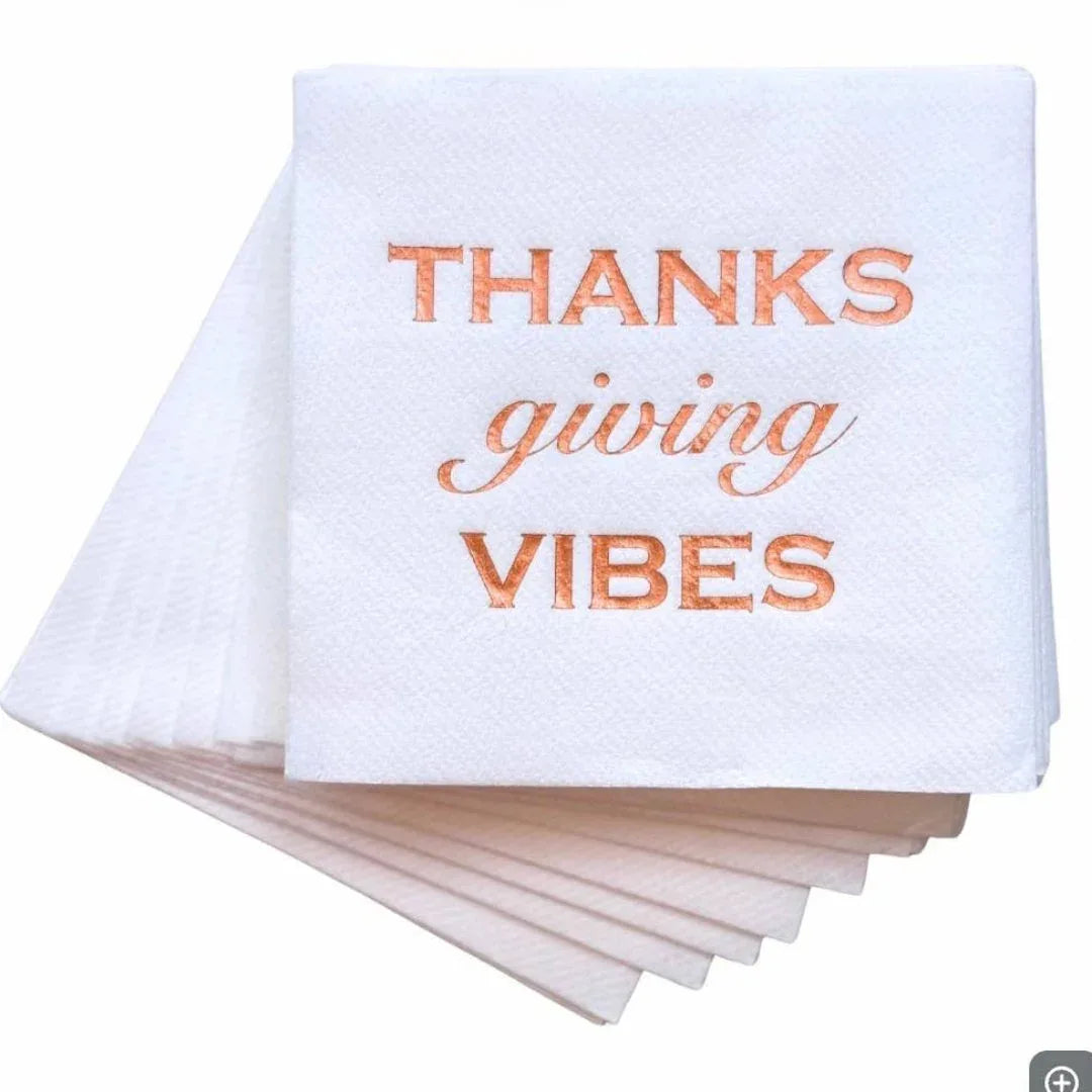 Thanksgiving Cocktail Napkins Thanksgiving Vibes Cocktail Napkins