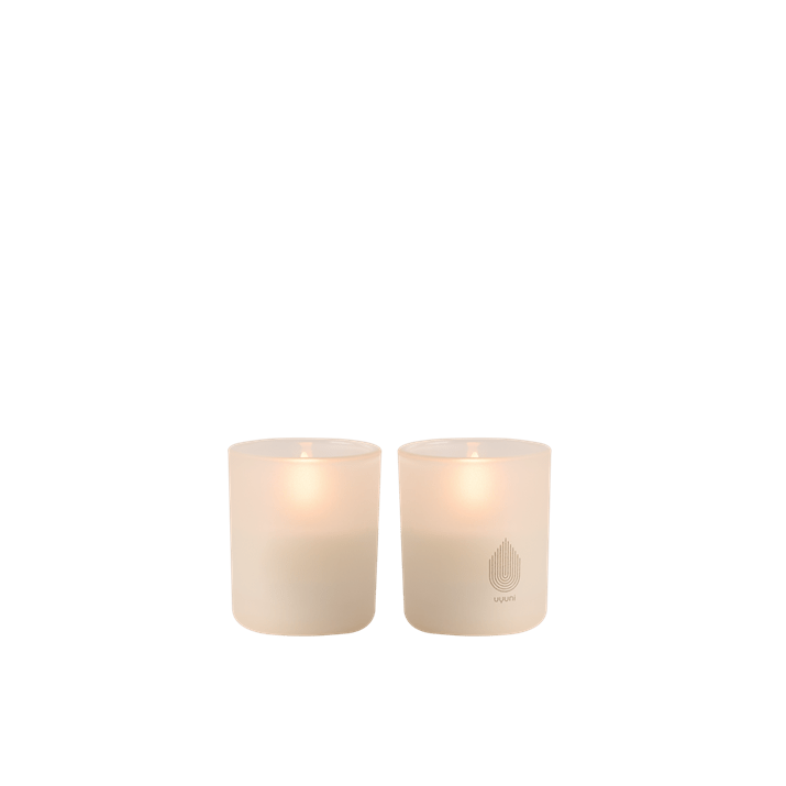 LED Glass Candle S/2