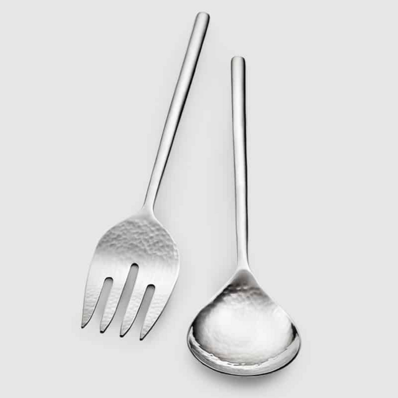 Versa Salad Serving Set in stainless steel. 