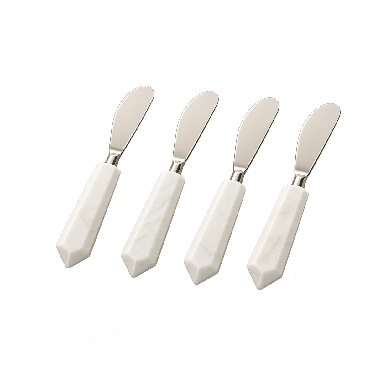 White Marble Stone Spreaders Set 4